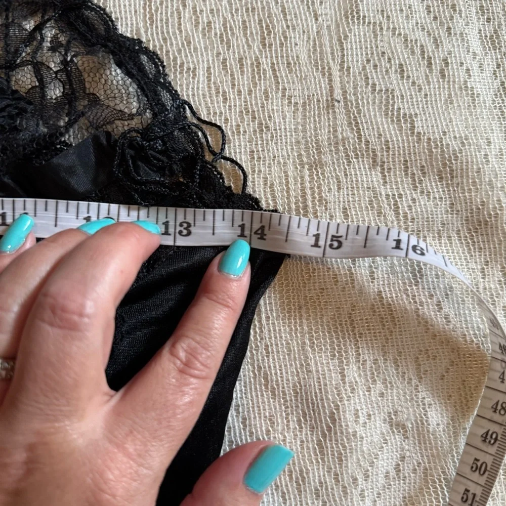 Vintage Fredrick’s of Hollywood lace ruffled tassel negligee lingerie bodysuit
